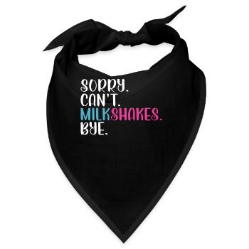 Ich liebe Milchshakes Milchshake Geschenk - Bandana - Schwarz - Vorne