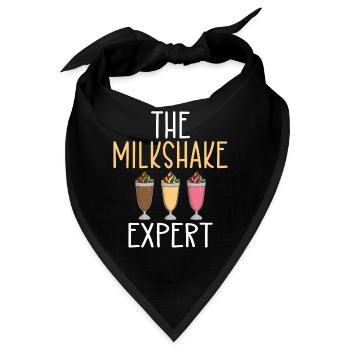 Ich liebe Milchshakes Milchshake Geschenk - Bandana - Schwarz - Vorne
