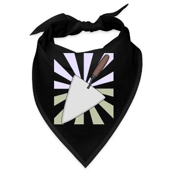 Weihnachtsgeschenk Maurerkelle Handwerker Bauherr - Bandana - Schwarz - Vorne