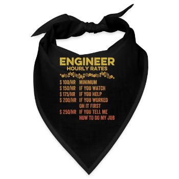 Ingenieur Stündlich Lustig Engineering Mechanical Civil - Bandana - Schwarz - Vorne