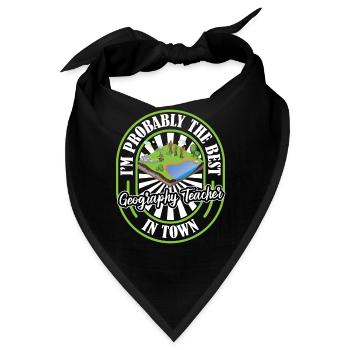 Geographie Geograf Lustig - Bandana - Schwarz - Vorne