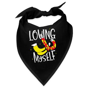 Ich Liebe Mich Selbst Eigenliebe Selbstliebe Süß - Bandana - Schwarz - Vorne