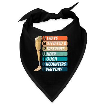 Immer motiviert & durchhalten unter harten - Bandana - Schwarz - Vorne