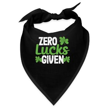 Lustige Saint Patrick's Day Kleeblatt Irish Null - Bandana - Schwarz - Vorne