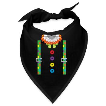 Clown Kostüm Verkleidung Clown - Bandana - Schwarz - Vorne