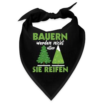 Bauern Werden Nicht Älter Landwirt Spruch - Bandana - Schwarz - Vorne