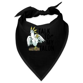 Haustier Papagei lustiger Spruch - Bandana - Schwarz - Vorne