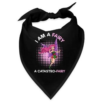 Fairy Fairycore I am a Catastro-Fairy Frauen - Bandana - Schwarz - Vorne