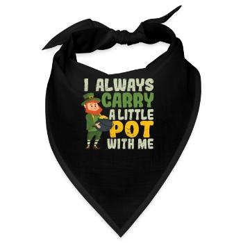 Irischer St. Patricks Day Ich trage immer einen - Bandana - Schwarz - Vorne