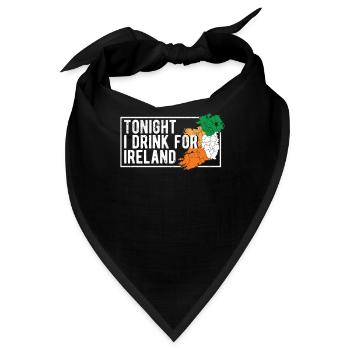 St. Patrick's Day Irische Flagge Heute Abend - Bandana - Schwarz - Vorne