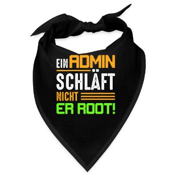 Ein Admin schläft nicht | Er Root! Programmierer I - Bandana - Schwarz - Vorne