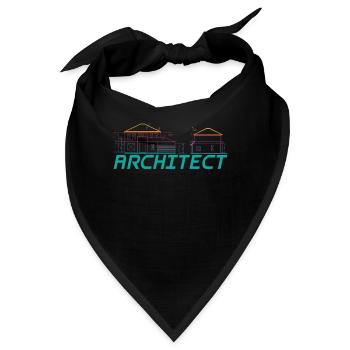 Architect Architekt Architektur Gebäude - Bandana - Schwarz - Vorne