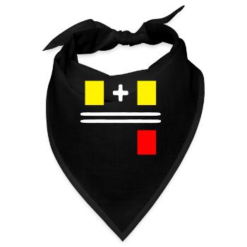 Fußball-gelbes rotes Karten-Geschenk für - Bandana - Schwarz - Vorne