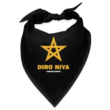 Diro Niya -Marokko - Bandana - Schwarz - Vorne