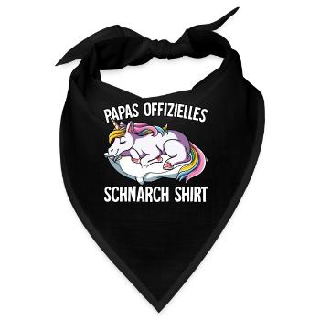 Papas Offizielles Schnarch Shirt Papa Schnarchen - Bandana - Schwarz - Vorne