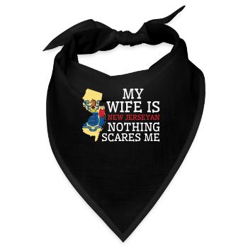 Nichts erschreckt mich New JerseyEhefrau New - Bandana - Schwarz - Vorne