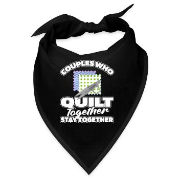 Quilting Paar - Bandana - Schwarz - Vorne