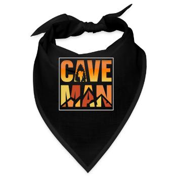 Höhlenmensch Cave Man Höhle Caving Höhlenwandern - Bandana - Schwarz - Vorne