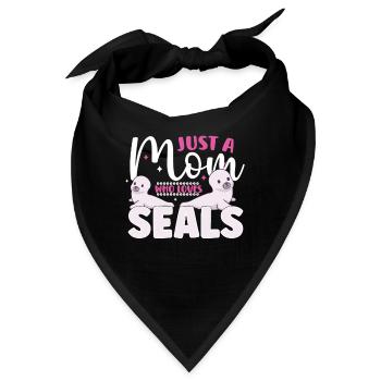 seal animal wilderness animals seals cute baby sea - Bandana - Schwarz - Vorne