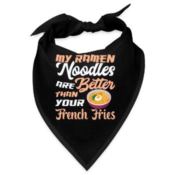 Meine Ramen-Nudeln sind besser als - Ramen-Nudeln - Bandana - Schwarz - Vorne