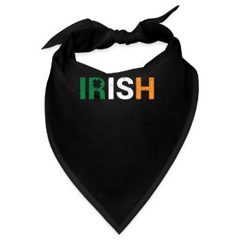 Irland Stolz Lustige Kleeblatt Leprechaun Patriot - Bandana - Schwarz - Vorne