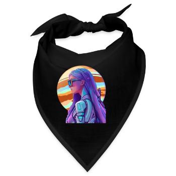 Space Fighter 1 - Bandana - Schwarz - Vorne