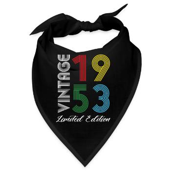 Vintage 1953 Vintage Geburtstag Retro Vintage - Bandana - Schwarz - Vorne