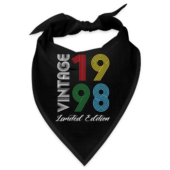 Vintage 1998 Vintage Geburtstag Retro Vintage - Bandana - Schwarz - Vorne
