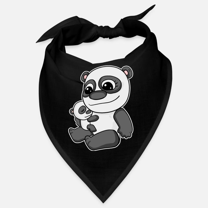Famille - Panda avec bébé panda Bandana