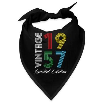Vintage 1957 Vintage Geburtstag Retro Vintage - Bandana - Schwarz - Vorne
