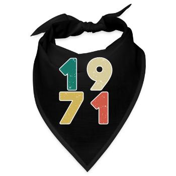 1971 - Jahrgang 1971 - Baujahr 1971 - Bandana - Schwarz - Vorne