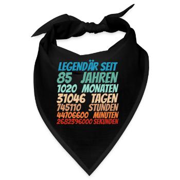 Legendär seit 85 Jahre alt 85. Geburtstag Frauen - Bandana - Schwarz - Vorne