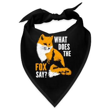 What does the fox say? - Bandana - Schwarz - Vorne