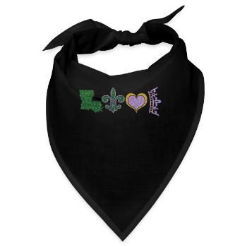 Party Festival Parade Beads Love Mardi Gras - Bandana - Schwarz - Vorne