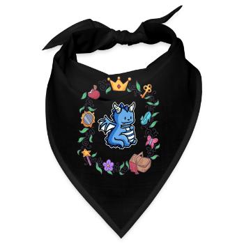 Kinder Drache Fabelwesen Märchen - Bandana - Schwarz - Vorne