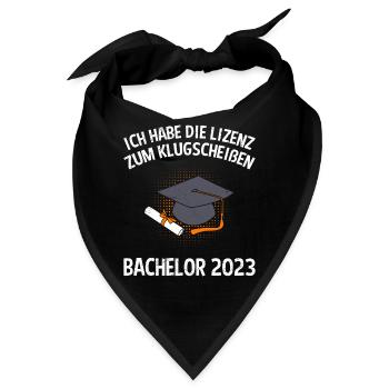 Lizenz zum klugscheißen Bachelor Abschluss - Bandana - Schwarz - Vorne