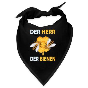 Bienenzucht und Honig - Bandana - Schwarz - Vorne