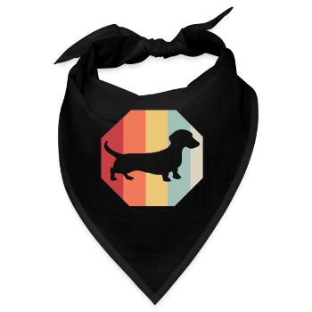 Dachshund Geschenk Dixie Wiener Doxie Dackel - Bandana - Schwarz - Vorne