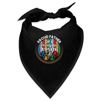 Stolzer Vater Des Paralympischen - Bandana - Schwarz - Vorne