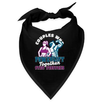 Powerlifting Powerlifter Paar - Bandana - Schwarz - Vorne