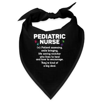 Kinderkrankenschwester - Bandana - Schwarz - Vorne
