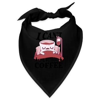 Kaffee - Bandana - Schwarz - Vorne