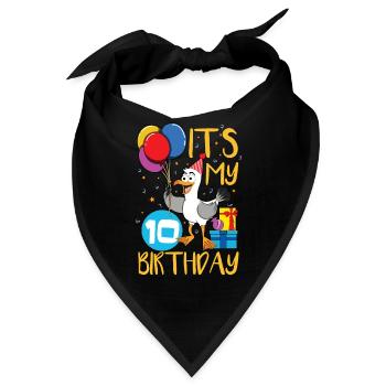 10. Geburtstag - Bandana - Schwarz - Vorne