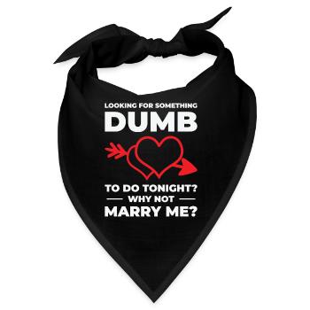 Dumme Hochzeit Herz Paar Beziehung Romantik - Bandana - Schwarz - Vorne