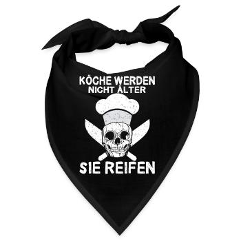 Köche Werden Nicht Älter Geburtstag Spruch Koch - Bandana - Schwarz - Vorne