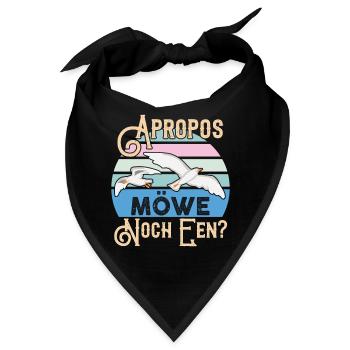 Apropos Möwe Möwie Noch een Norddeutsche Platt - Bandana - Schwarz - Vorne