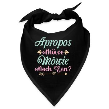 Apropos Möwe Möwie Noch een Norddeutscher Humor - Bandana - Schwarz - Vorne
