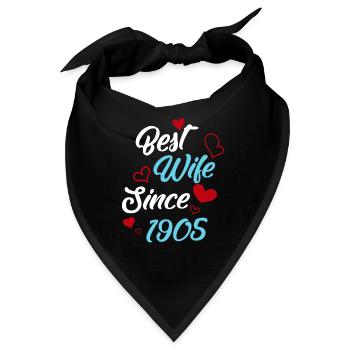 Jubiläum Trauerbeste Ehefrau seit 1905 Hochzeit - Bandana - Schwarz - Vorne