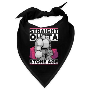 Steinzeit, Steinzeitmann, Höhlenmensch Spruch - Bandana - Schwarz - Vorne