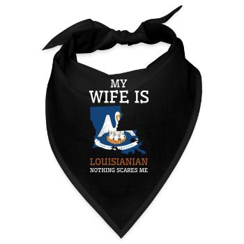 Nichts macht mir Angst Louisianianische Ehefrau - Bandana - Schwarz - Vorne